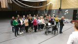 Orchesterprobe in der Halle & Geburtstagsst&auml;ndchen durch den Gemischten Chor C&auml;cilia Lutten